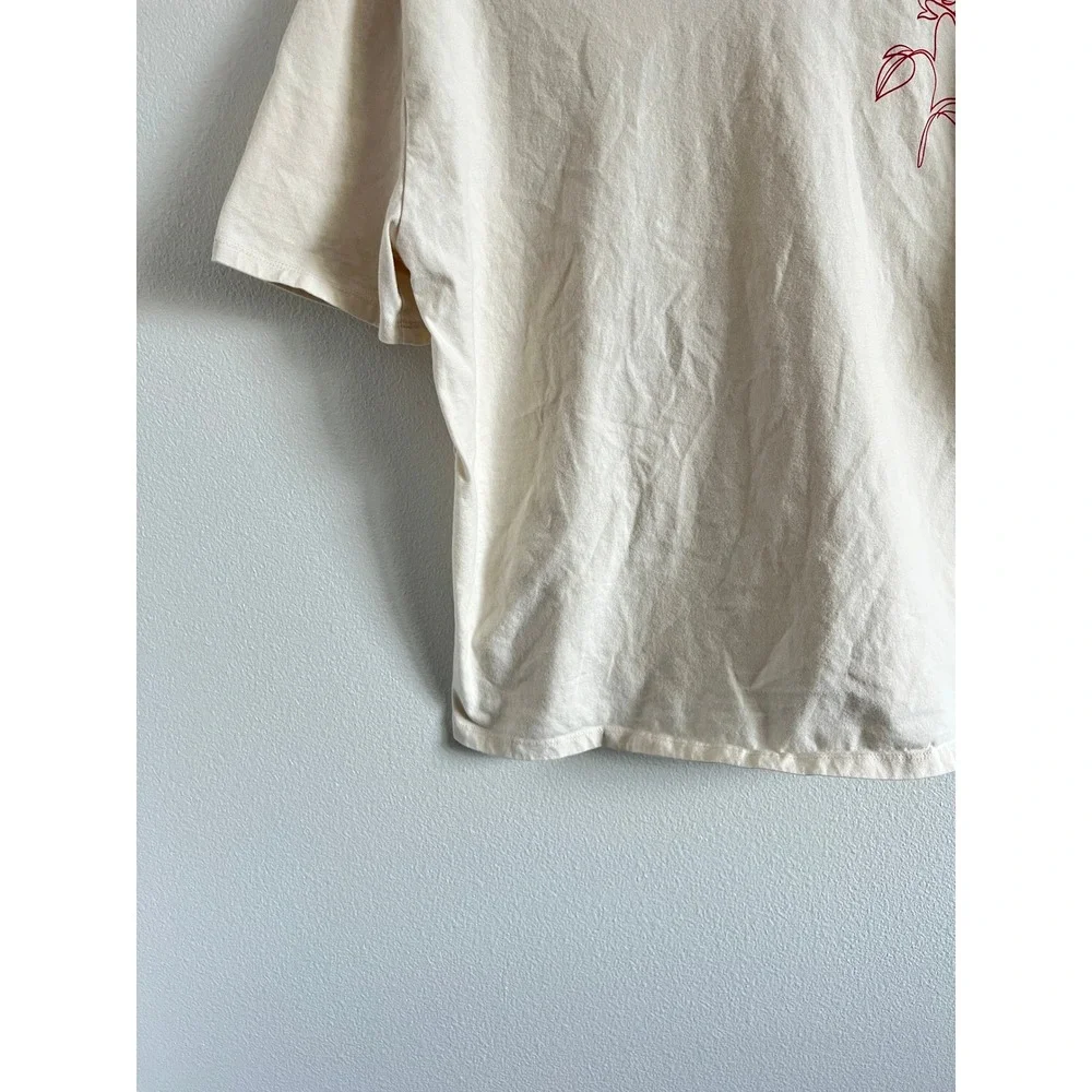 Universal Thread To You With Love Cream & Red Rose T-Shirt M Soft-Girl Casual
